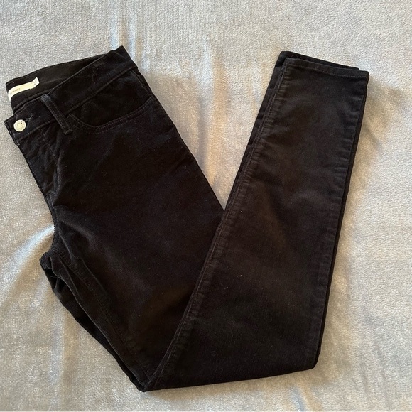 NWT Levi's 711 Skinny Mid Rise Corduroy Black Pants - Picture 14 of 15